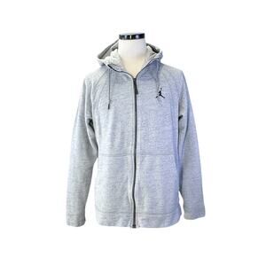 Jordan Men's XL Gray Full Zip Fleece Hoodie